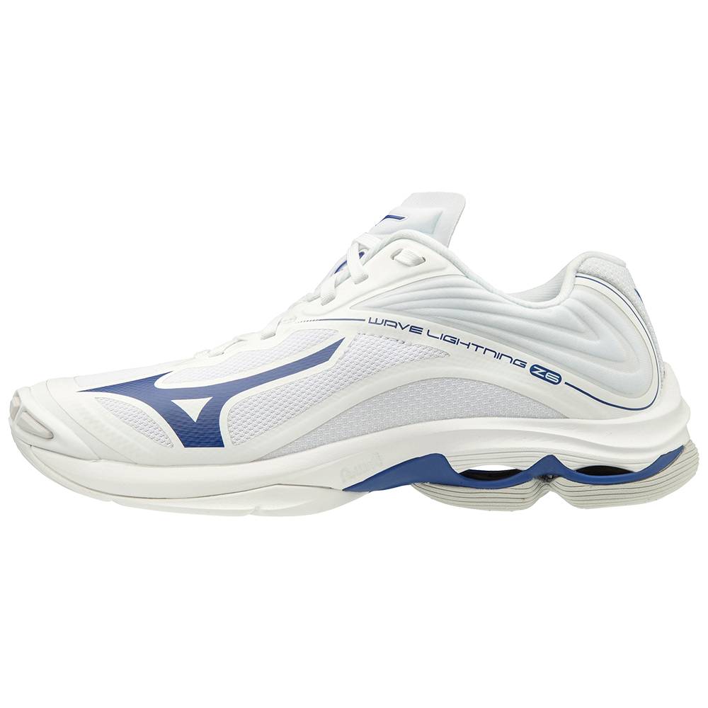 Mens Mizuno Wave Lightning Z6 Volleyball Shoes White/Navy Philippines (WOMXBZ678)